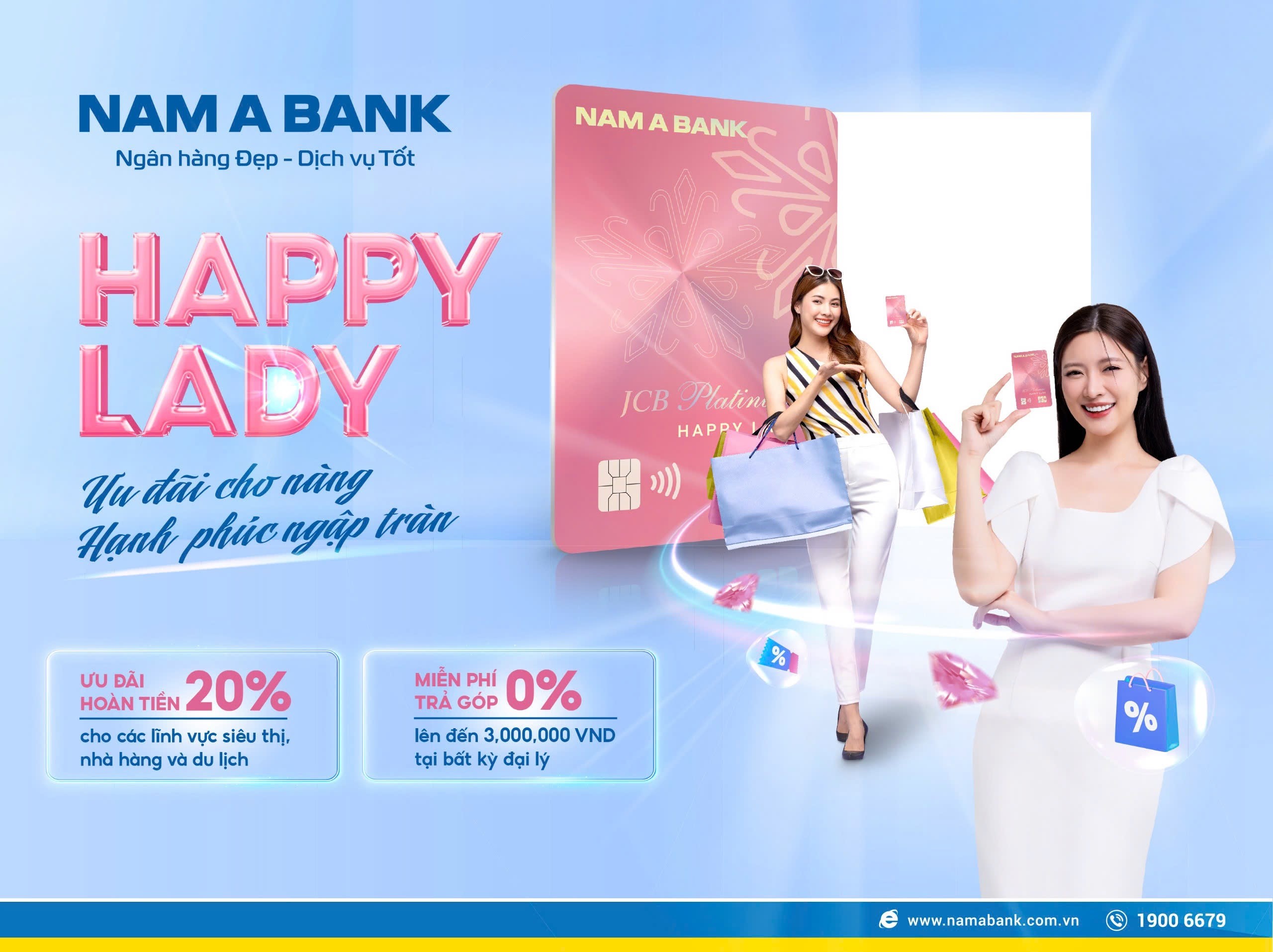 Hoàn tiền lên đến 20% khi dùng thẻ tín dụng Happy Lady trong dịp Tết